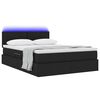 vidaXL Bett mit Stauraum und LED Schwarz 140 x 190 cm Polyester