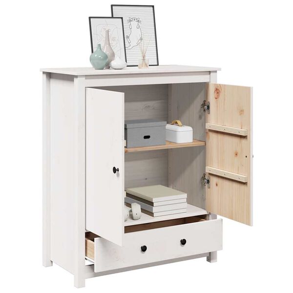 vidaXL Highboard Wei&szlig; 83x41,5x100 cm Massivholz Kiefer