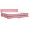 vidaXL Boxspringbett mit Matratzen Rosa 200x210 cm Samt