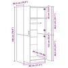 vidaXL Kleiderschrank Hochglanz-Wei&szlig; 80x52x180 cm Holzwerkstoff