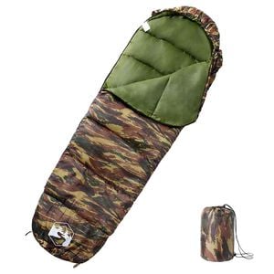 vidaXL Mumienschlafsack f&uuml;r Erwachsene Camping 3 Jahreszeiten