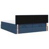 vidaXL Ottoman-Bett mit Matratzen Blau 180x200 cm Stoff