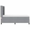 vidaXL Boxspringbett mit Matratze Hellgrau 200 x 90 cm Stoff
