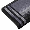 vidaXL Stufenmatten Selbstklebend 10 Stk 65x21x4 cm Schwarz Grau