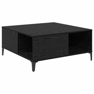 vidaXL Couchtisch Schwarz Eichen-Optik 80 x 80 x 36,5 cm Holzwerkstoff