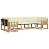 vidaXL Outdoor-Sofagarnitur 7 stk. Wei&szlig; und Creme