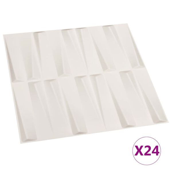 vidaXL Wandpaneele 24 Stk. 3D 0,5&times;0,5 m 6 m&sup2;