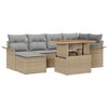 vidaXL Gartensofa-set 7 stk. Beige und Hellgrau 100 x 55 x 73 cm
