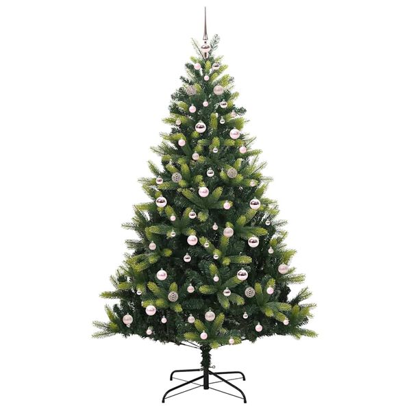 vidaXL K&uuml;nstlicher Klapp-Weihnachtsbaum mit 300 LEDs Gr&uuml;n 210 cm