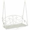 vidaXL Schaukelbank Stahl 110 x 52,5 x 47 cm Antik Wei&szlig;