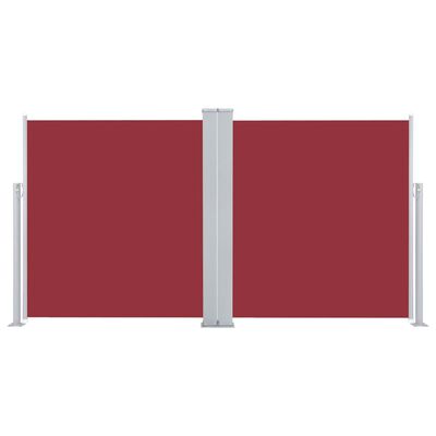 vidaXL Ausziehbare Seitenmarkise Rot 140 x 600 cm