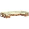 vidaXL Sofagarnituren 6 stk. Natur und Creme Massivholz Akazie