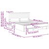 vidaXL Bettrahmen Graues Sonoma 160 x 200 cm Holzwerkstoff
