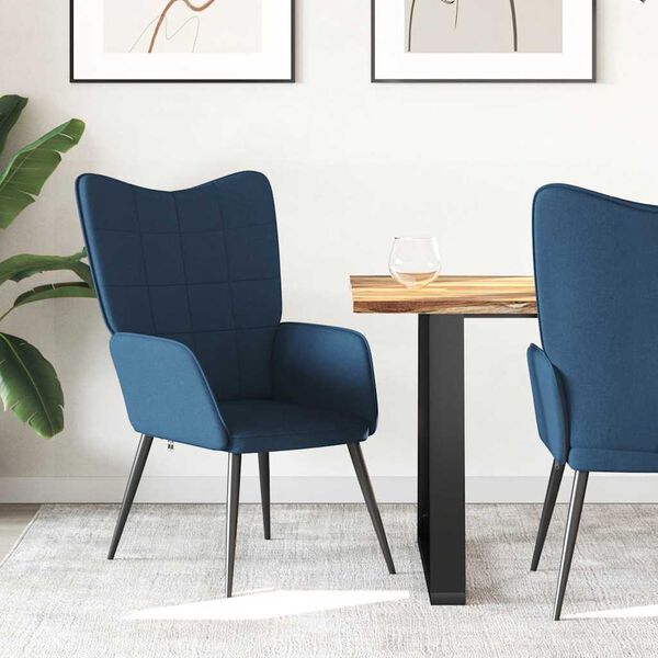 vidaXL Relaxsessel Blau Stoff