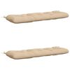vidaXL 2-teilige Bankkissen VIANEN 100 % Polyester Creme