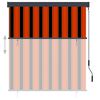 vidaXL Au&szlig;enrollo 140x250 cm Orange und Braun