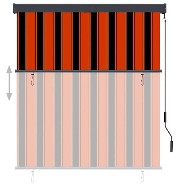vidaXL Au&szlig;enrollo 140x250 cm Orange und Braun