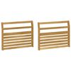 vidaXL Armlehnen Modul 2 pcs Wei&szlig; 78,5 x 8,5 x 60 cm Massivholz Akazie