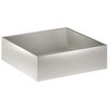 vidaXL Garten-Pflanzgef&auml;&szlig; Silber 80 x 80 x 30 cm Edelstahl