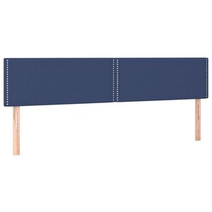 vidaXL Kopfteile 2 Stk. Blau 90x5x78/88 cm Stoff