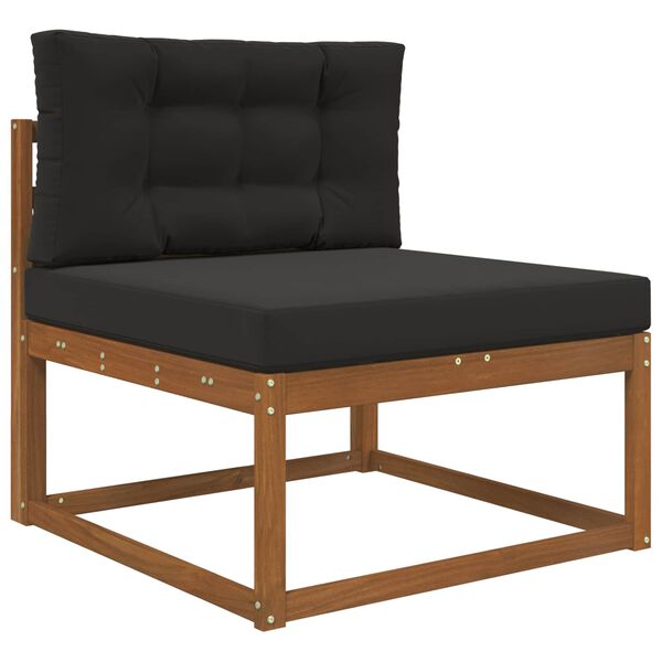 vidaXL Sofakissen f&uuml;r drau&szlig;en 2 pcs Schwarz Polyester