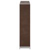 vidaXL Stoff Schuhschrank mit Abdeckung 115 x 28 x 110 cm Braun