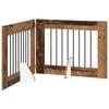 vidaXL Klappbares Hundetor mit St&auml;ndern 2 stk. Altholz 160,5 cm