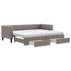 vidaXL Tagesbett Ausziehbar mit Schubladen Taupe 80x200 cm Stoff