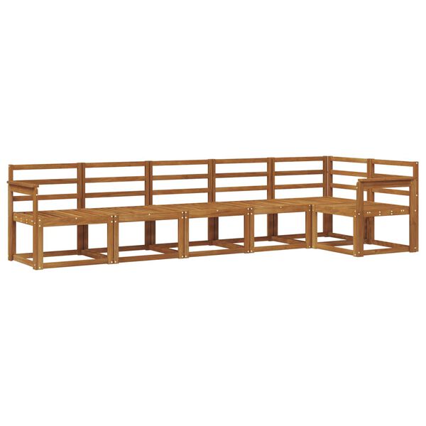 vidaXL Outdoor-Sofagarnitur 6 pcs Natur Massivholz Akazie