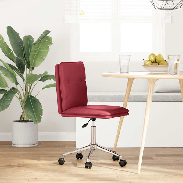 vidaXL Esszimmerstuhl Weinrot Kunstleder