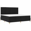 vidaXL LED Boxspringbett mit Matratze Schwarz 200 x 200 cm Stoff