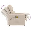 vidaXL Massagesessel Elektrisch Creme Mikrofasergewebe
