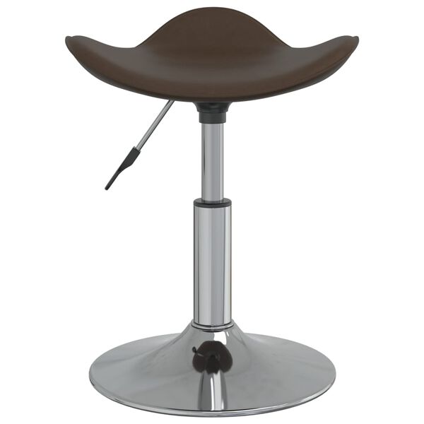 vidaXL Esszimmerst&uuml;hle 2 Stk. Braun Verchromter Stahl Kunstleder