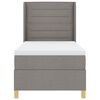 vidaXL Boxspringbett mit Matratze mit LED Taupe 100 x 200 cm Stoff