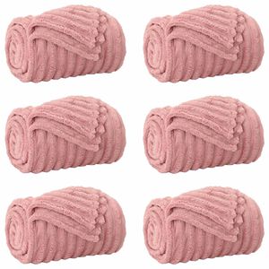 vidaXL Wohndecken 6 stk. Rosa 95 x 220 cm 2.85 kg Fleece