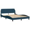 vidaXL Bett mit Matratze "Hanko" Blau 140x190 cm Samt