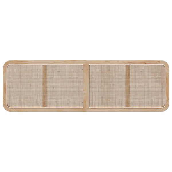 vidaXL Kopfteil mit Kopfteil Natur 180 x 55 x 3 cm Rattan