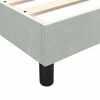 vidaXL Boxspringbett mit Matratze Hellgrau 160x220 cm Samt