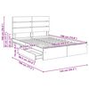 vidaXL Aufbewahrungsbett mit Kopfteil Wei&szlig; 140 x 190 cm Holzwerkstoff