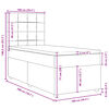 vidaXL Boxspringbett mit Matratze Dunkelbraun 100x200 cm Stoff