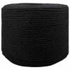 vidaXL Baumwollzwirn 4 mm 50 m Schwarz 100% Baumwolle