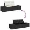 vidaXL Garten-Sofa-Set mit Kissen 8 pcs Schwarz und Creme