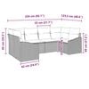 vidaXL Gartensofa-set 6 pcs Beige und Hellgrau Poly-Rattan
