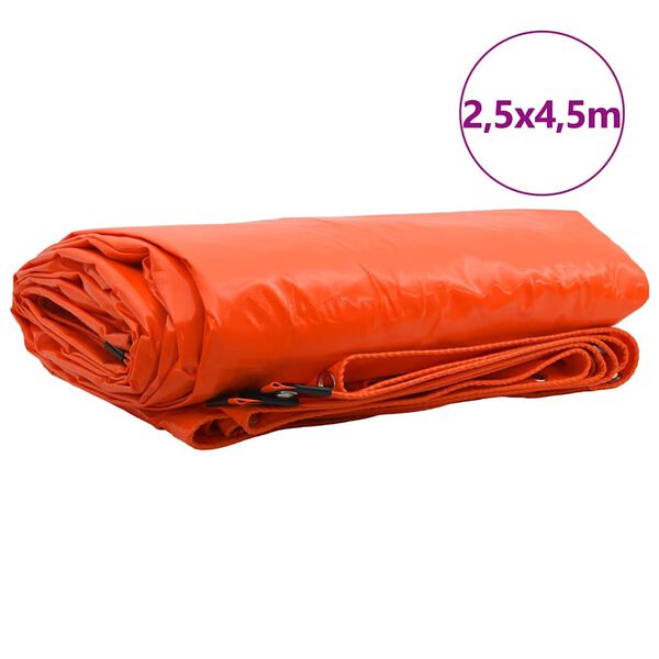 vidaXL Plane 650g / m&sup2; Orange 2,5 x 4,5 m Canvas mit PVC-Beschichtung