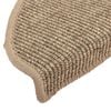 vidaXL Stufenmatten 15 Stk. 65x21x4 cm Dunkelbeige Halbrund Groß