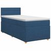 vidaXL Boxspringbett mit Matratze mit Kopfteil Blau 100 x 200 cm Stoff