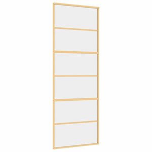 vidaXL Schiebet&uuml;r Golden 76x205 cm ESG-Klarglas und Aluminium