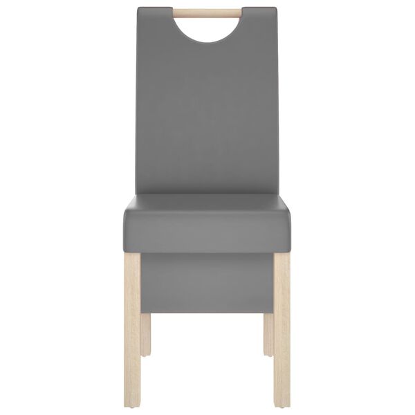 vidaXL Esszimmerst&uuml;hle 2 Stk. Grau Kunstleder