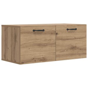 vidaXL Wandschrank Wandhalterung Artisan-Eiche 80 x 36,5 x 35 cm