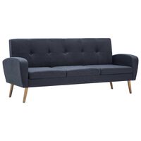 vidaXL 3-Sitzer-Sofa Stoff Dunkelgrau